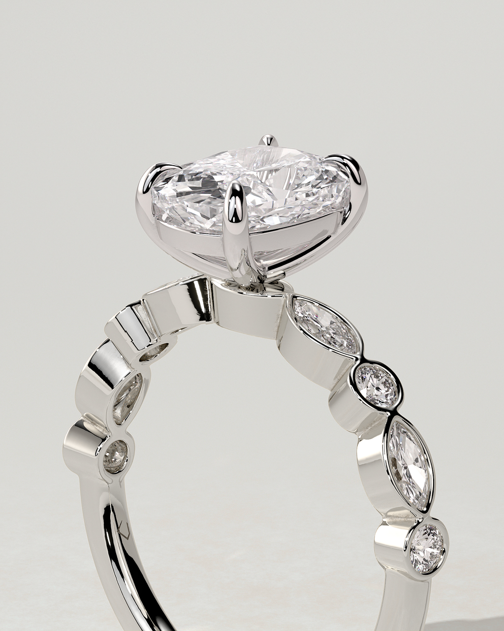 Carrie Solitaire Cushion Ring