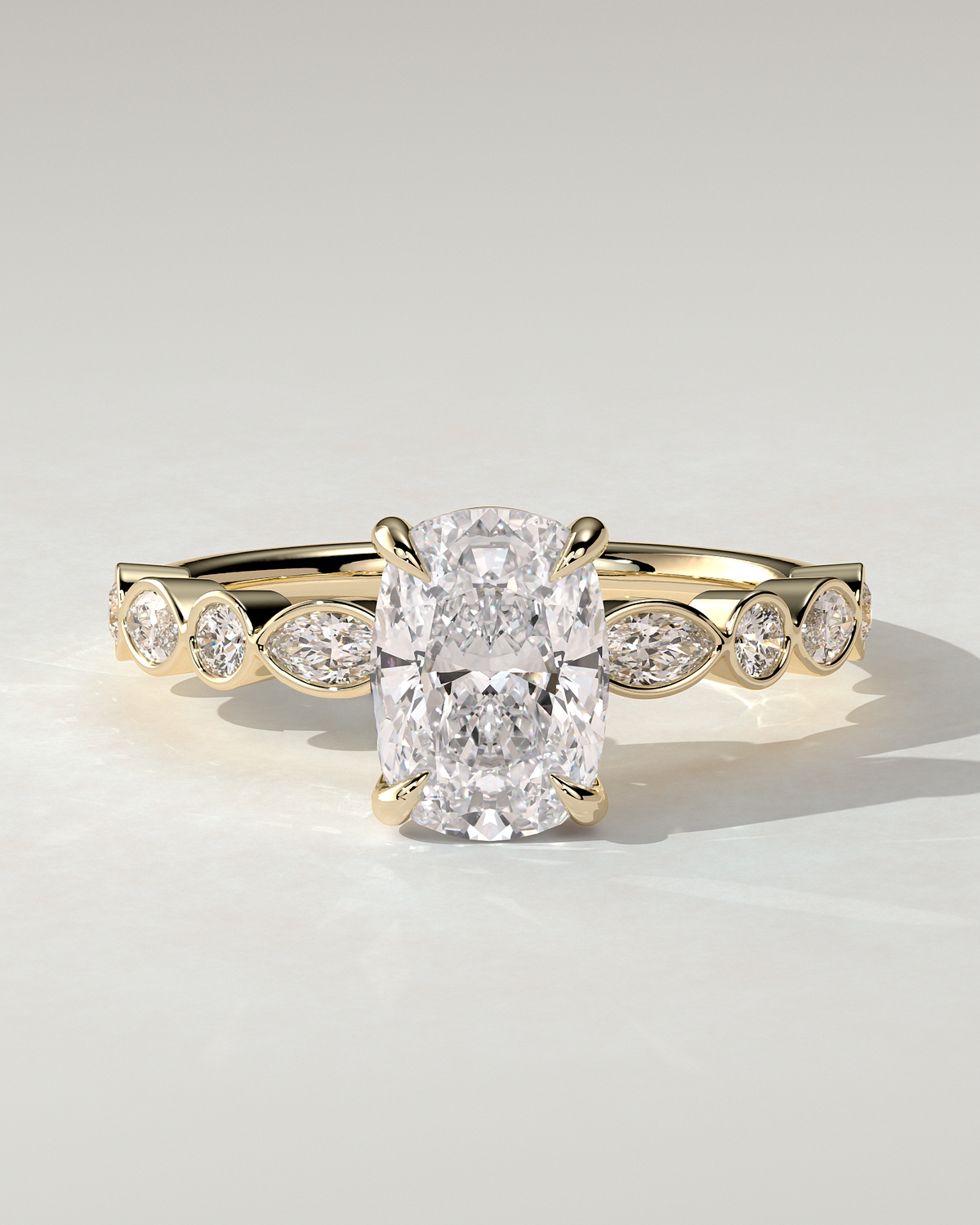Carrie Solitaire Cushion Ring