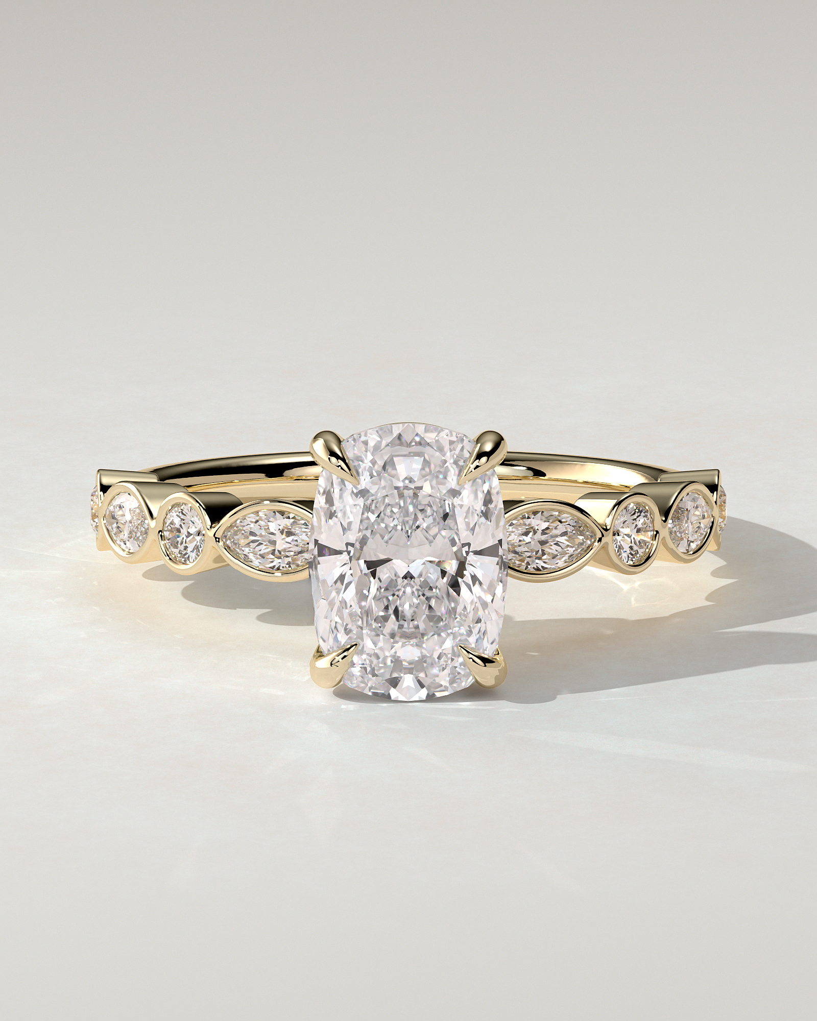 Carrie Solitaire Cushion Ring