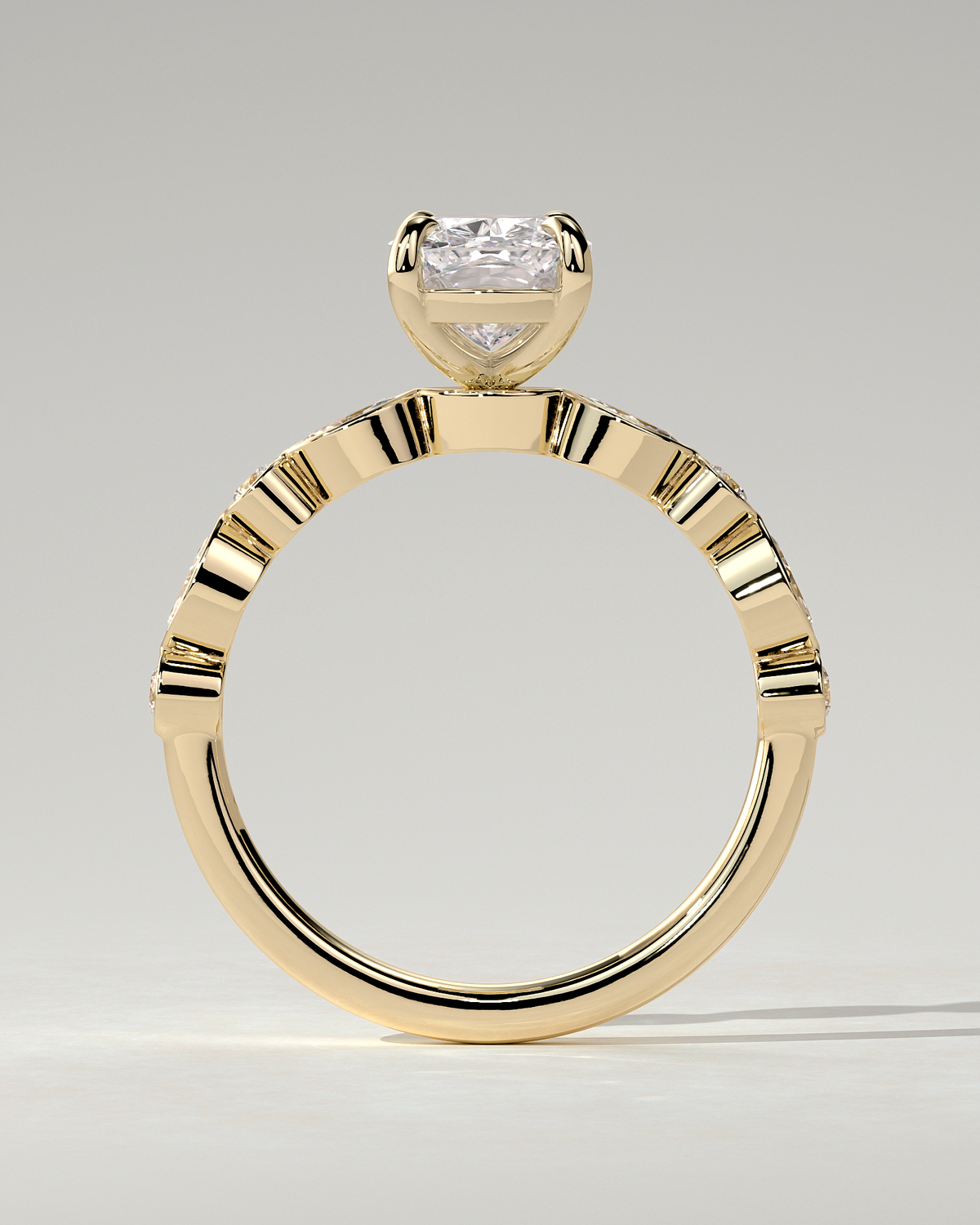 Carrie Solitaire Cushion Ring