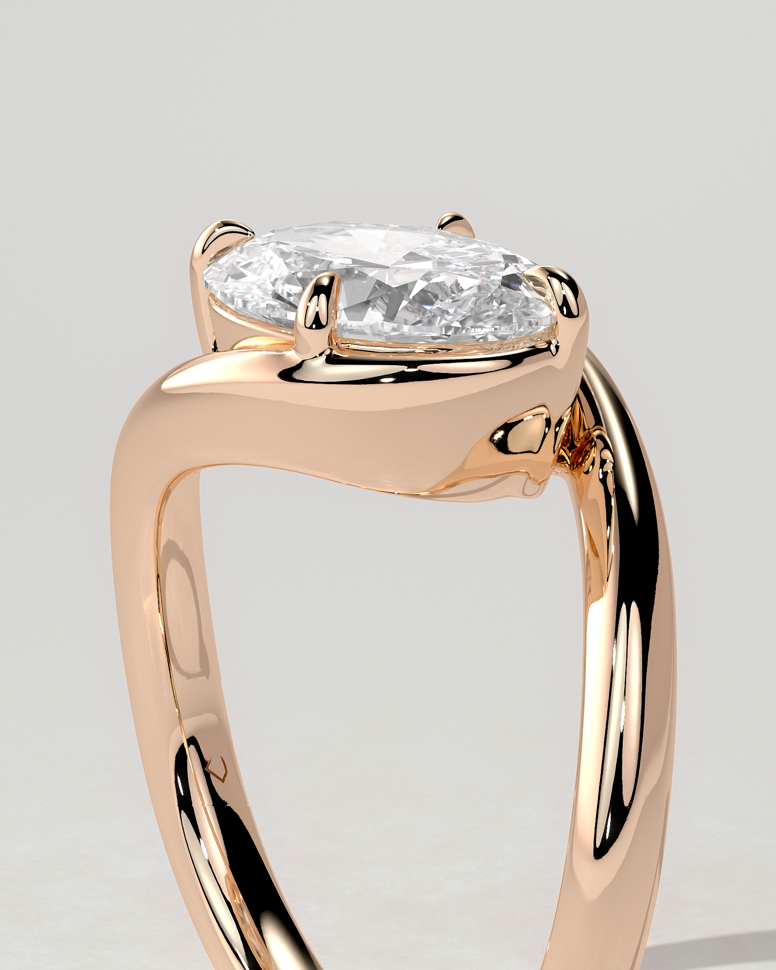 Casey Solitaire Oval Ring