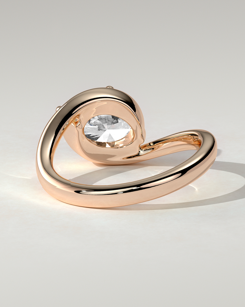 Casey Solitaire Oval Ring