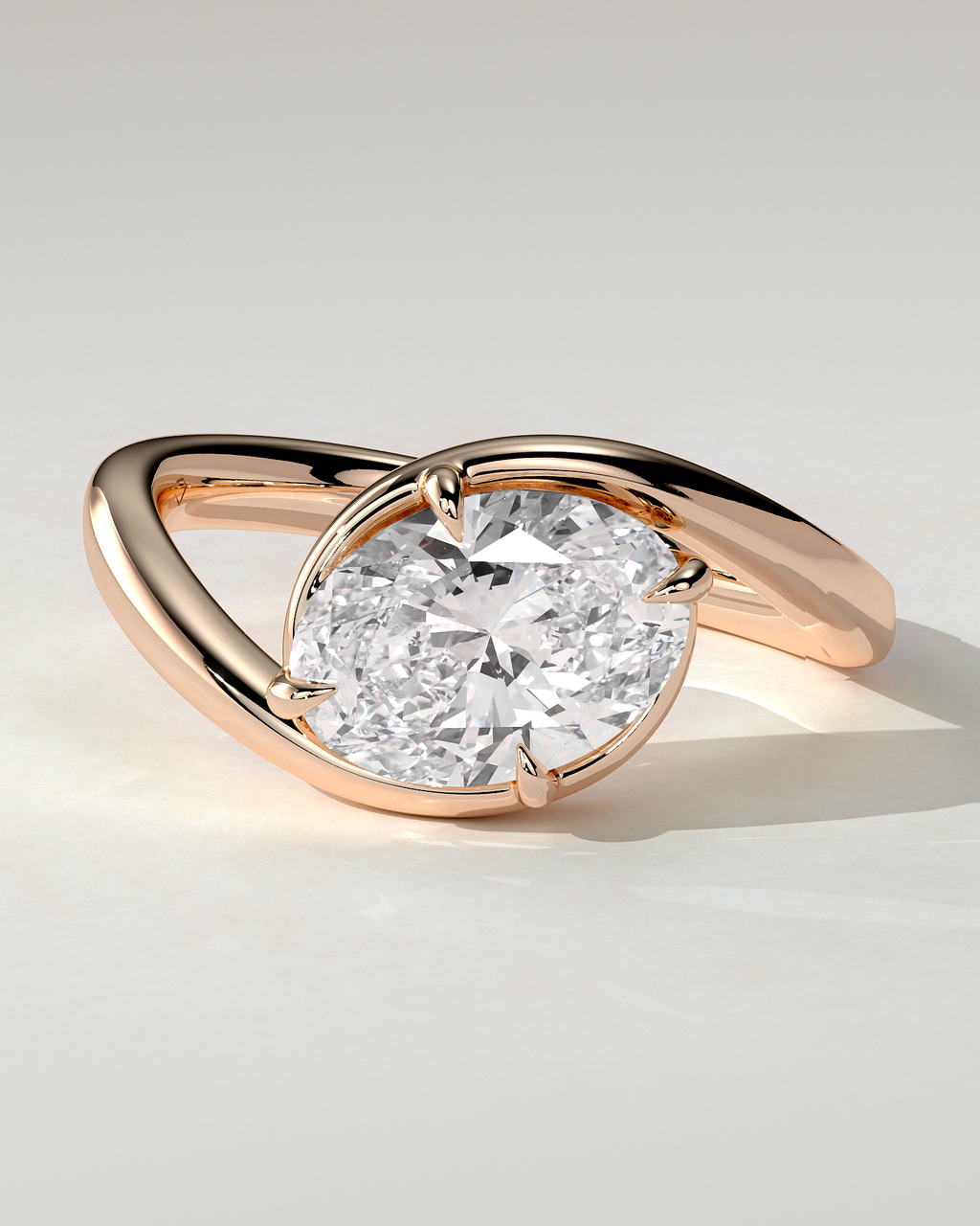 Casey Solitaire Oval Ring
