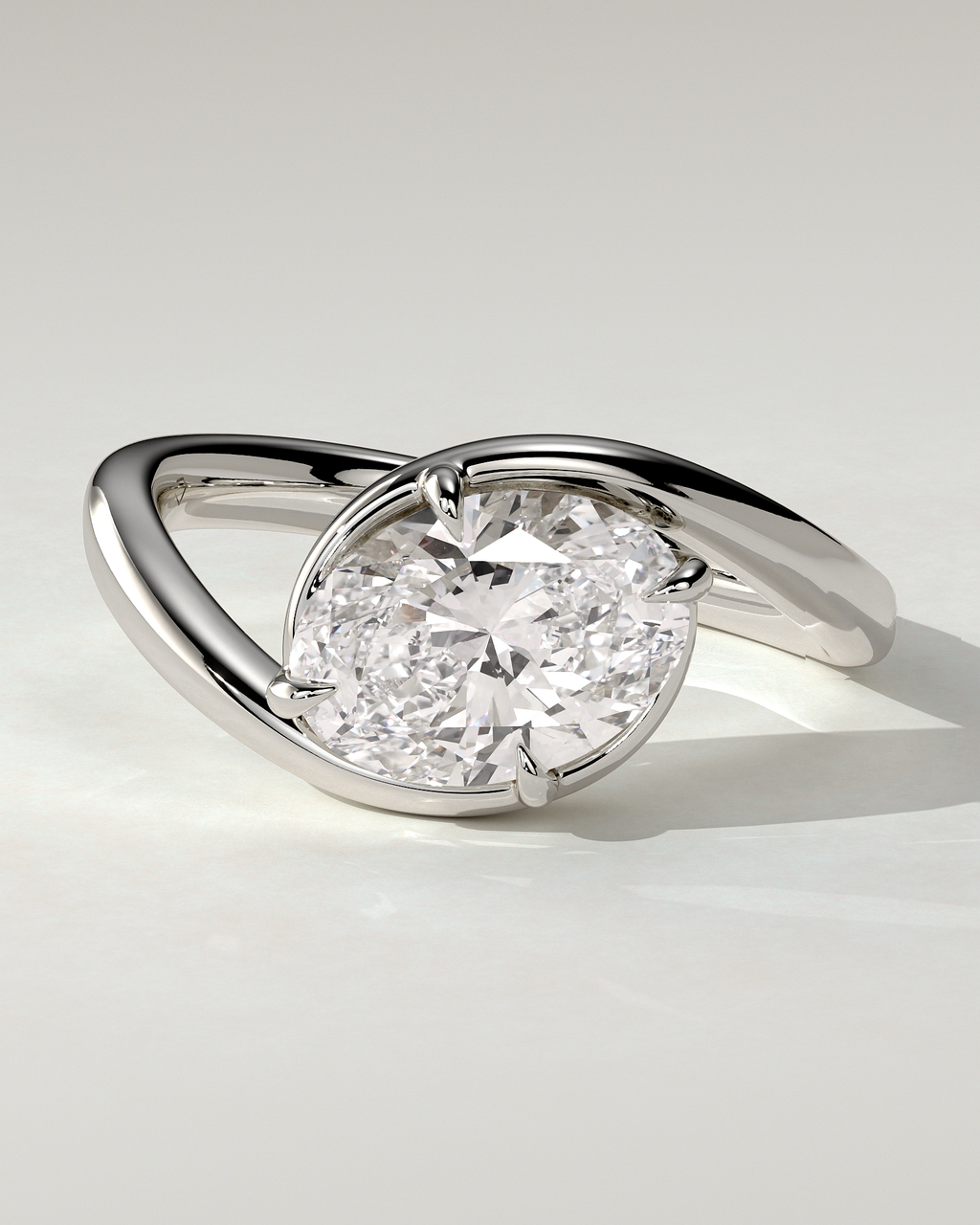 Casey Solitaire Oval Ring