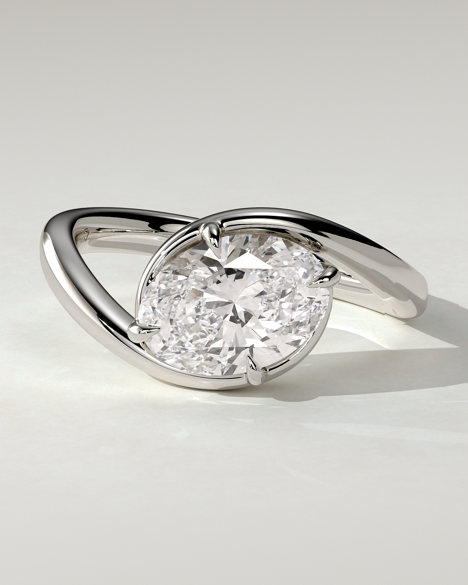 Casey Solitaire Oval Ring