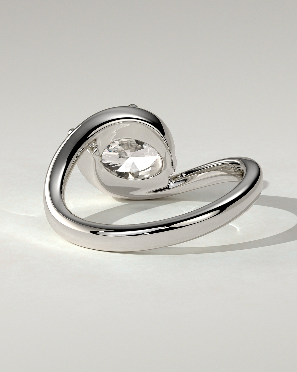Casey Solitaire Oval Ring