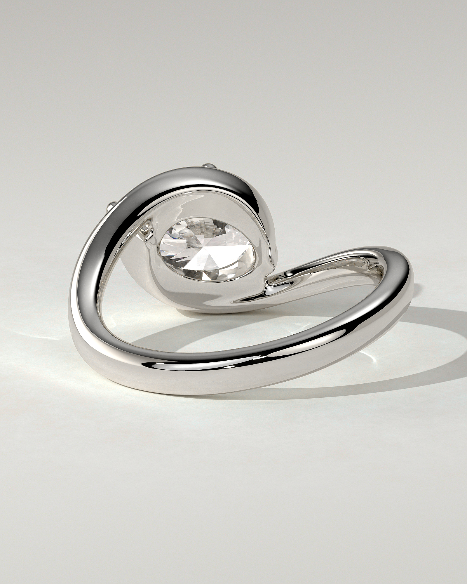 Casey Solitaire Oval Ring