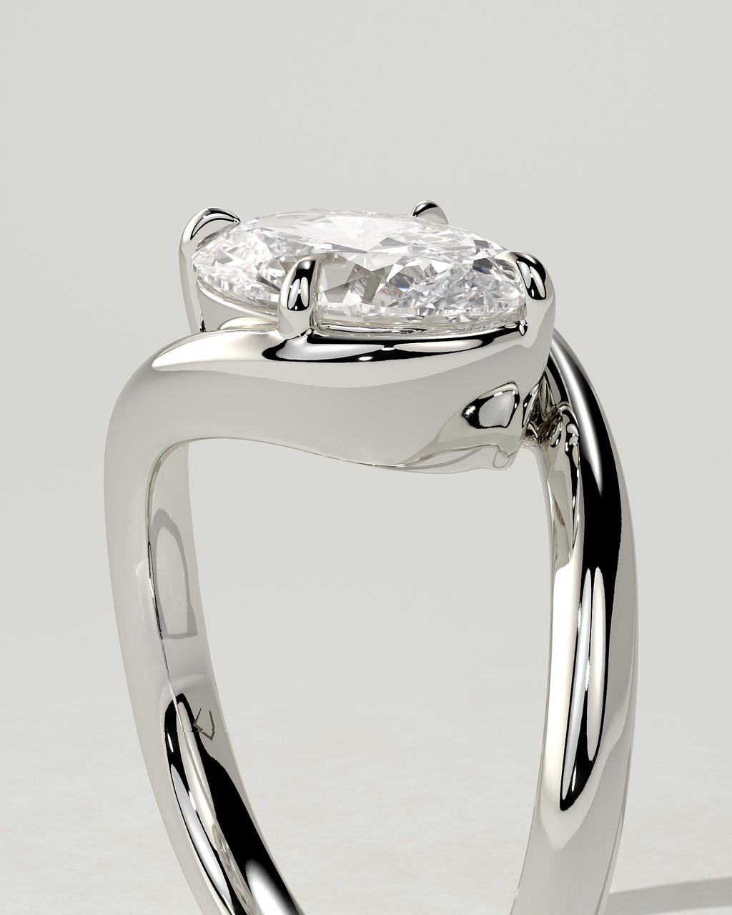 Casey Solitaire Oval Ring