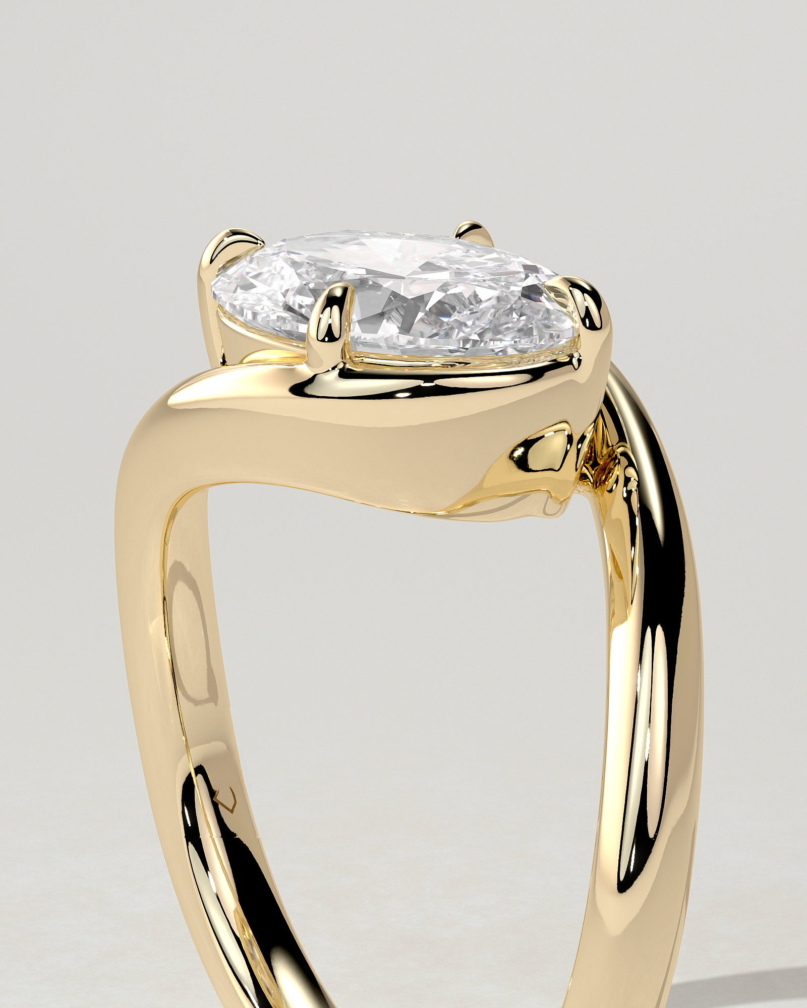 Casey Solitaire Oval Ring