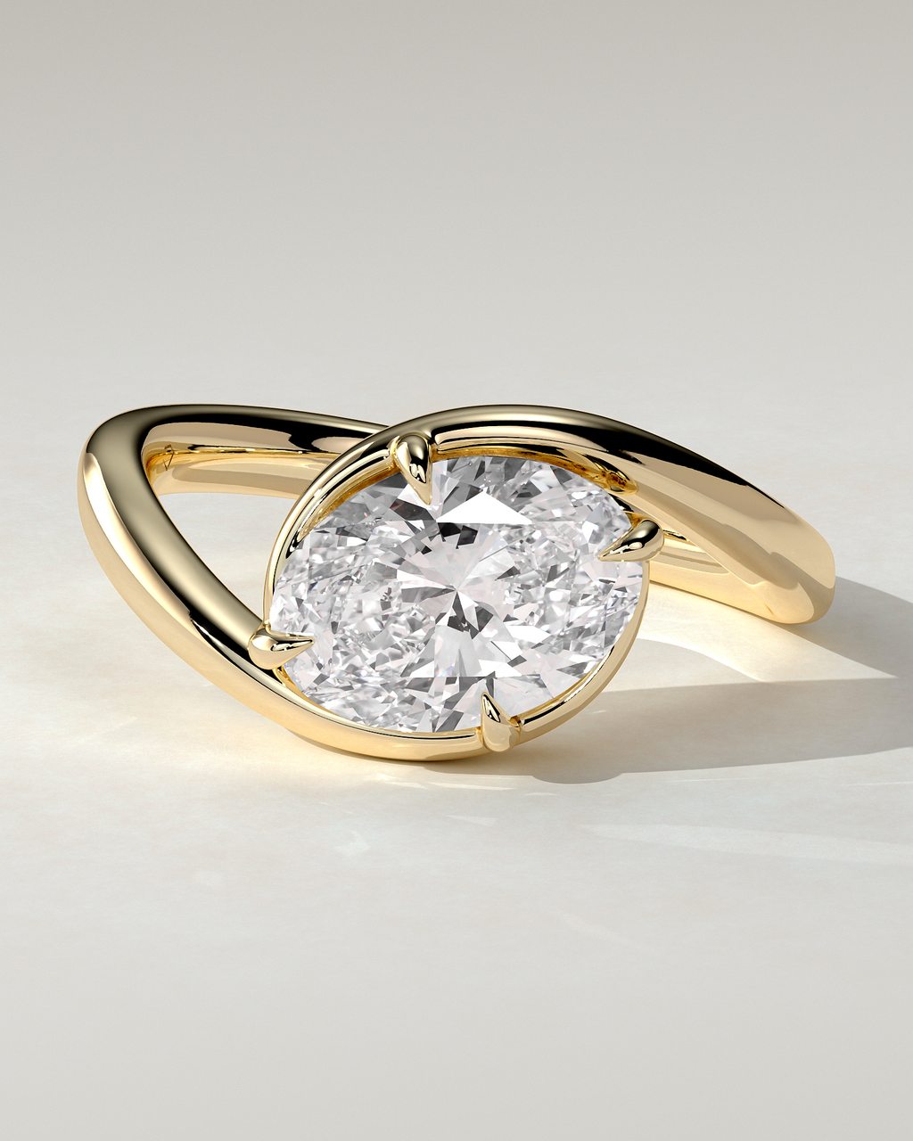 Casey Solitaire Oval Ring