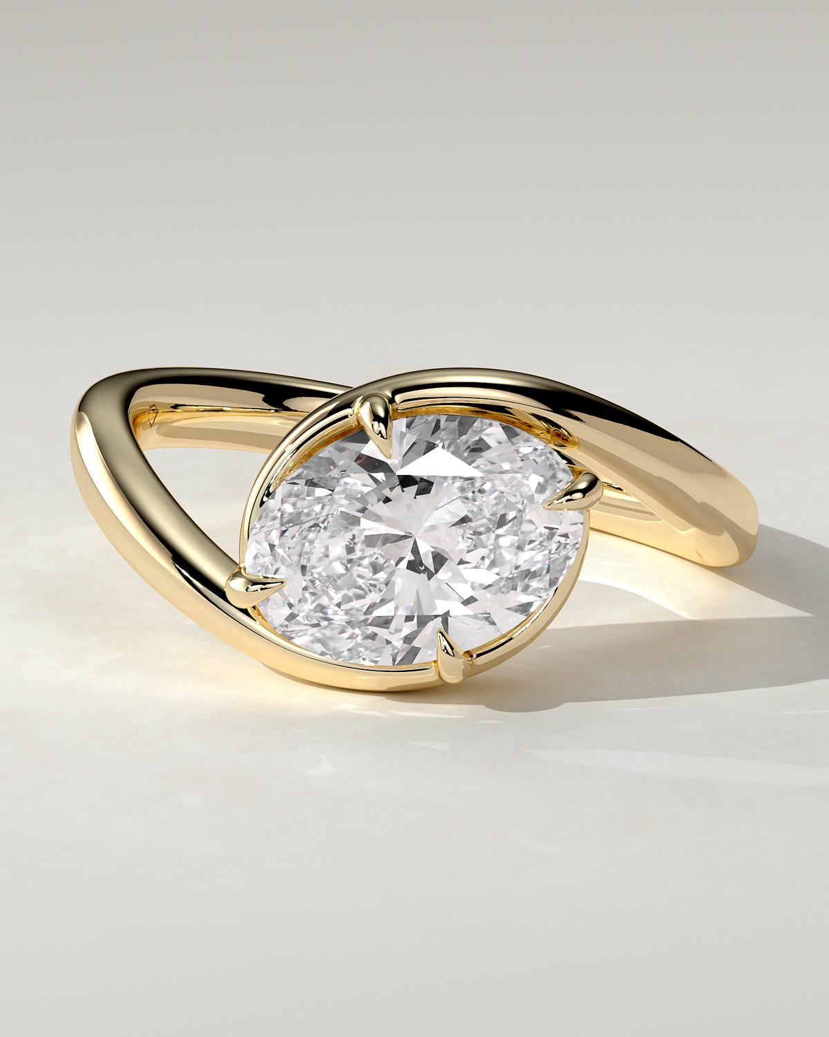 Casey Solitaire Oval Ring