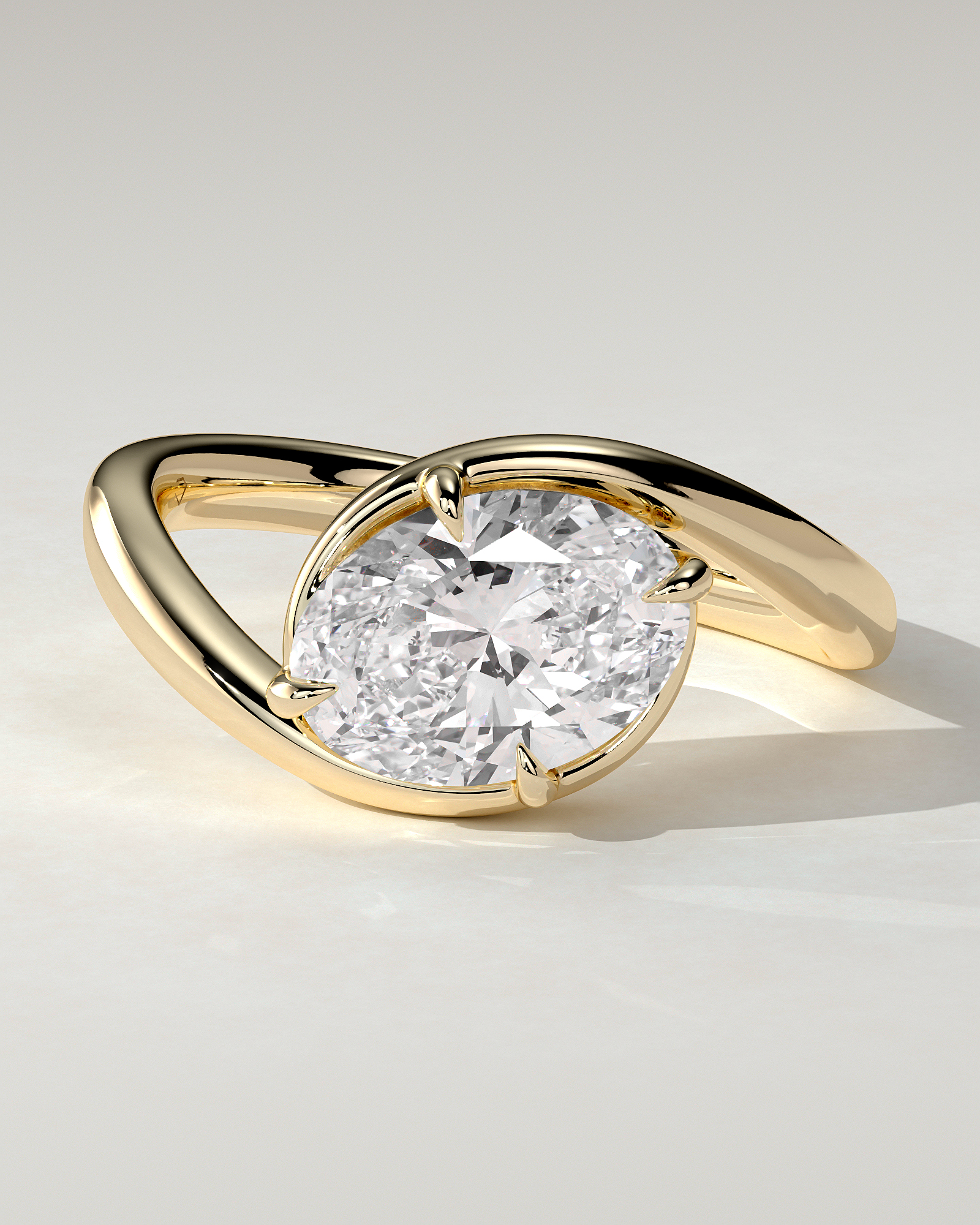 Casey Solitaire Oval Ring