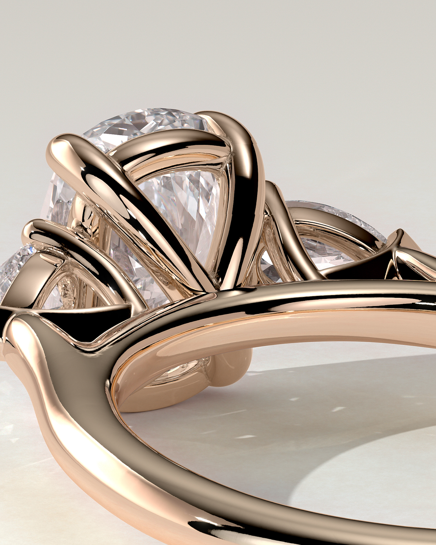 Cataleya Trilogy Cushion Ring