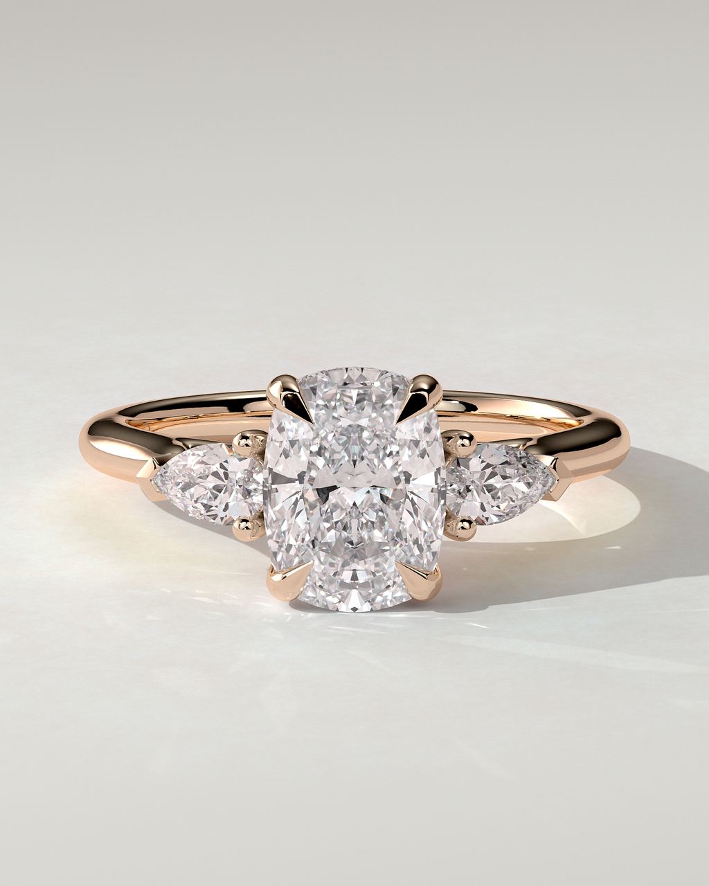 Cataleya Trilogy Cushion Ring