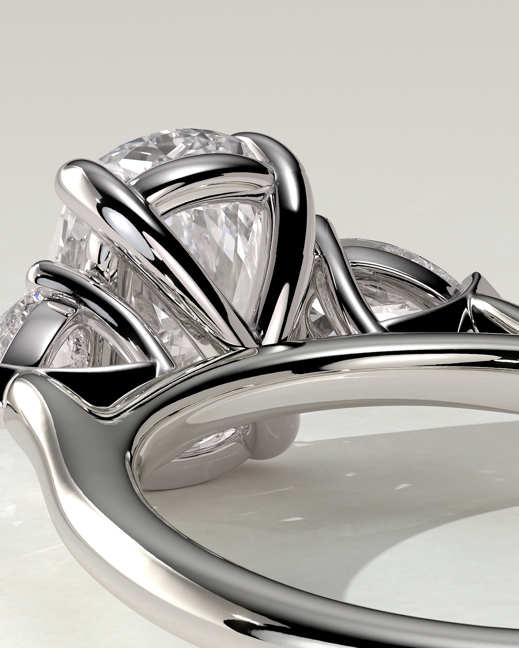 Cataleya Trilogy Cushion Ring