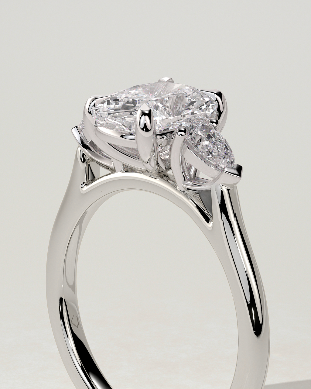 Cataleya Trilogy Cushion Ring