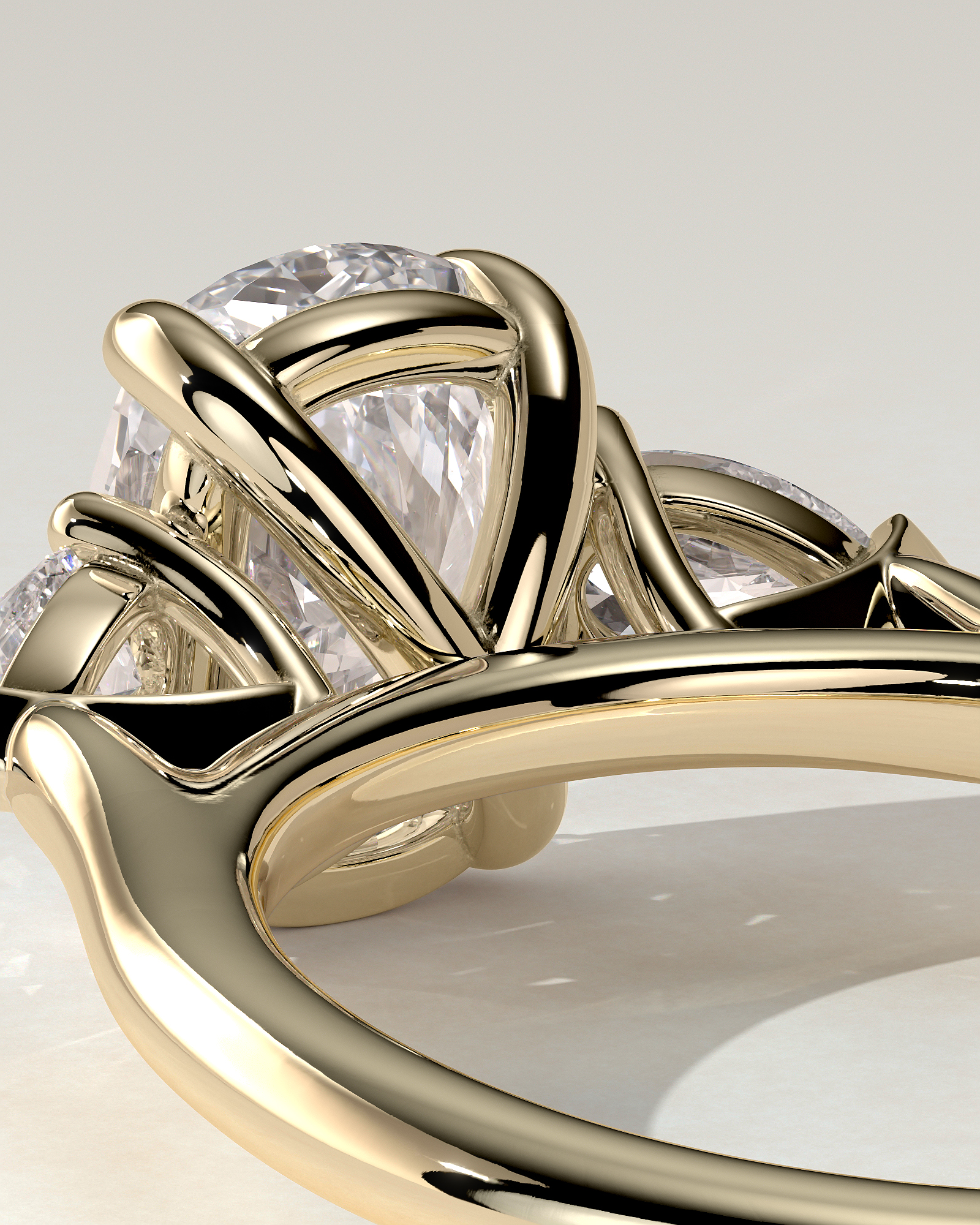 Cataleya Trilogy Cushion Ring