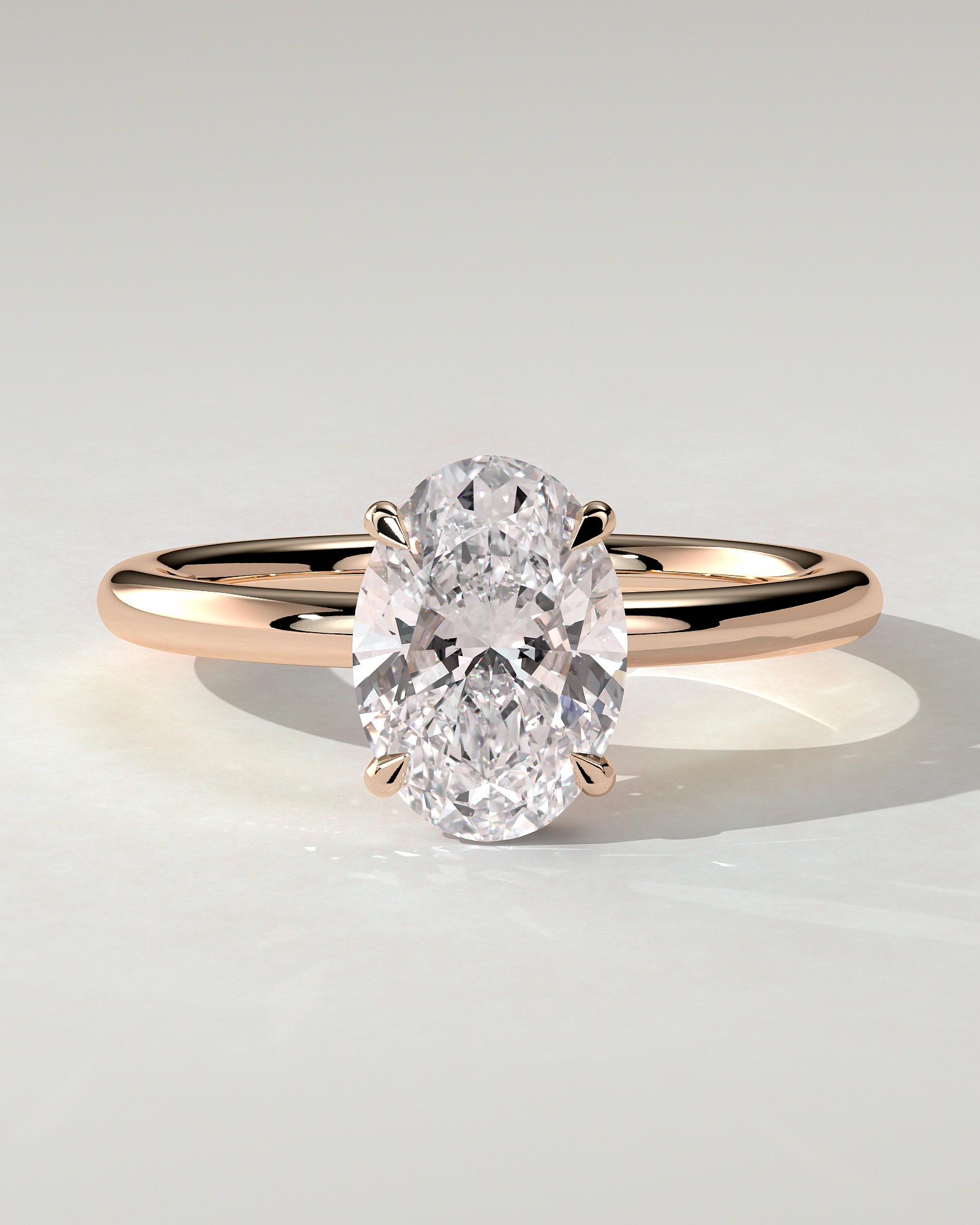 Cecilia Solitaire Oval Ring