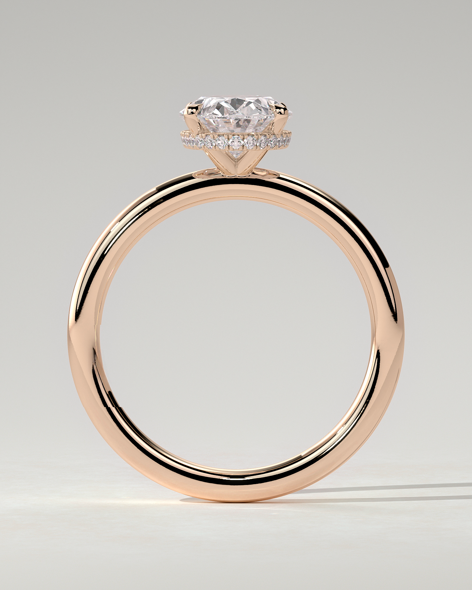 Cecilia Solitaire Oval Ring