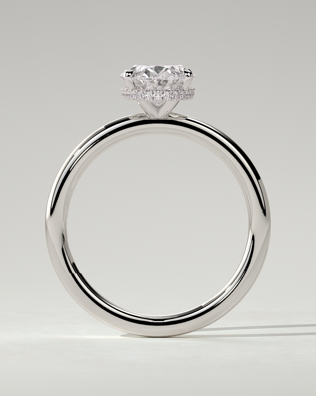 Cecilia Solitaire Oval Ring
