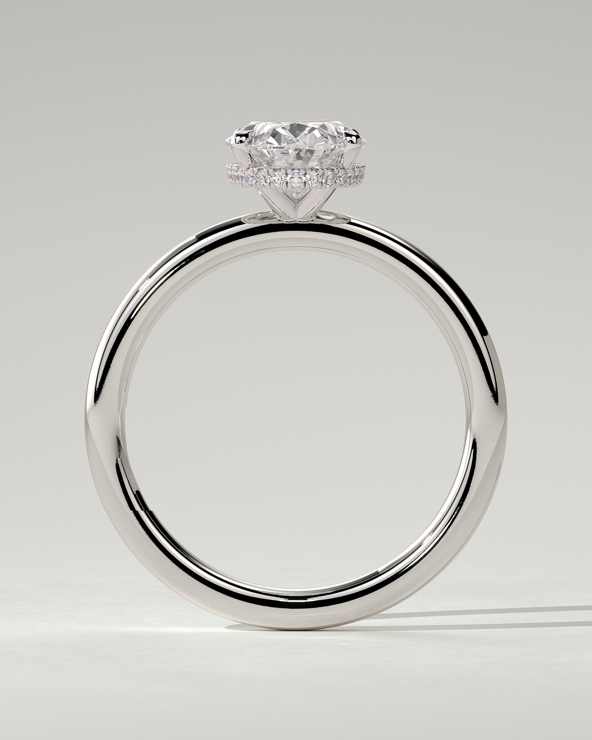 Cecilia Solitaire Oval Ring