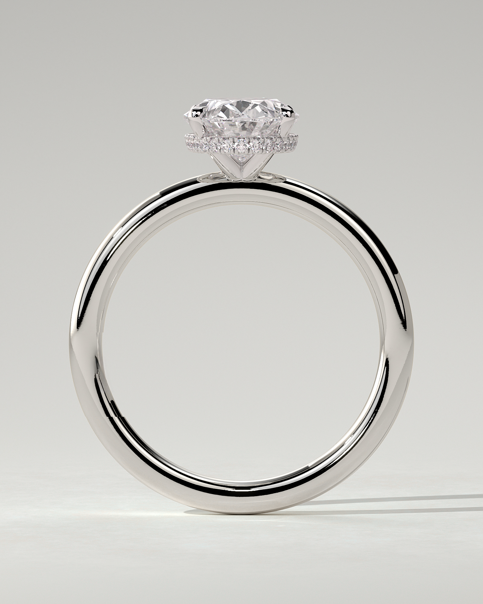 Cecilia Solitaire Oval Ring