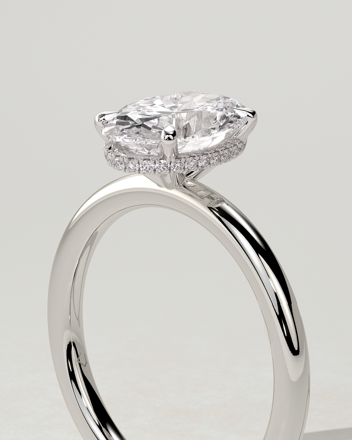 Cecilia Solitaire Oval Ring