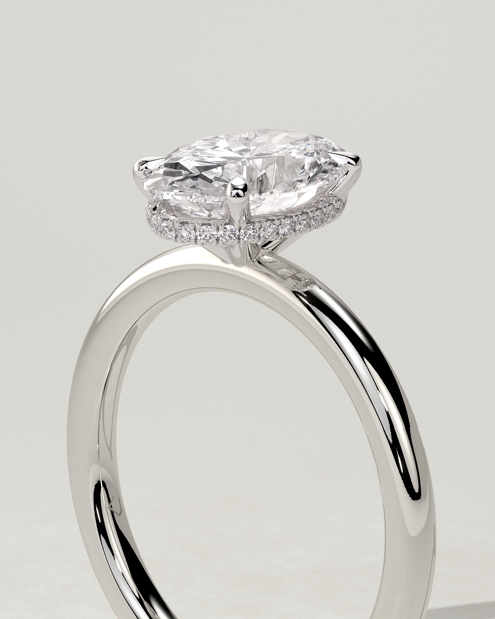 Cecilia Solitaire Oval Ring