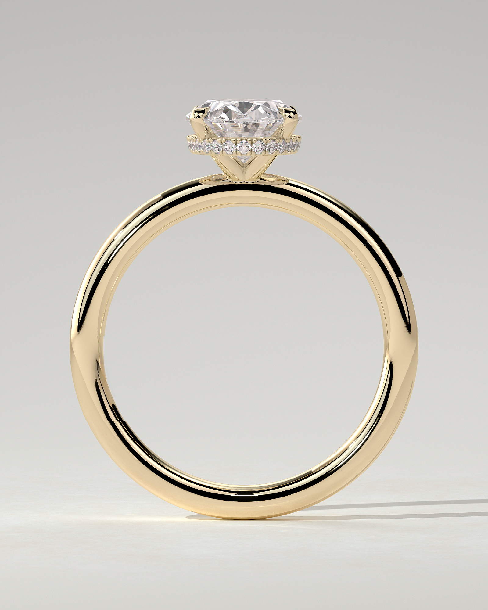 Cecilia Solitaire Oval Ring