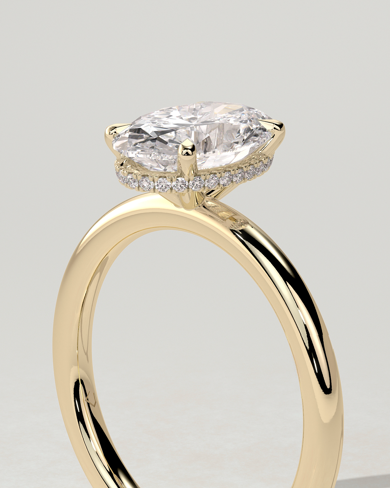 Cecilia Solitaire Oval Ring