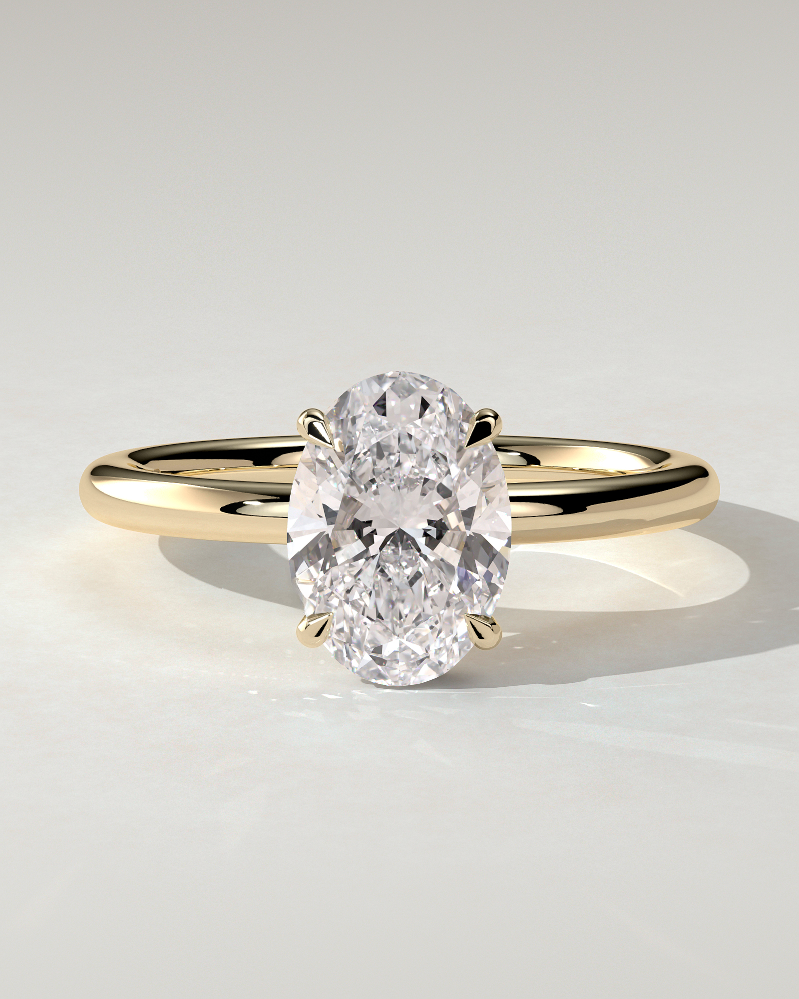 Cecilia Solitaire Oval Ring