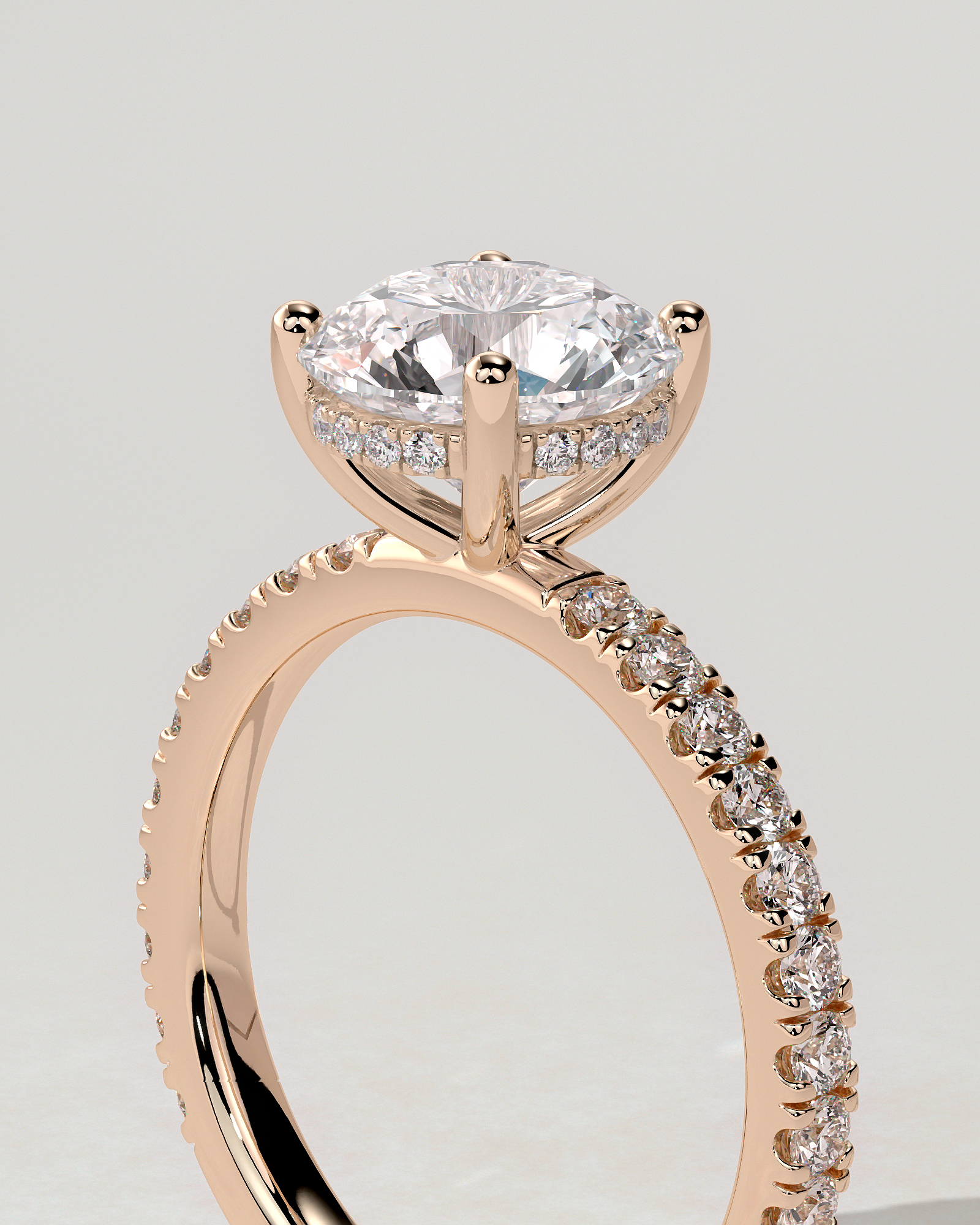 Charlie Solitaire Round Ring