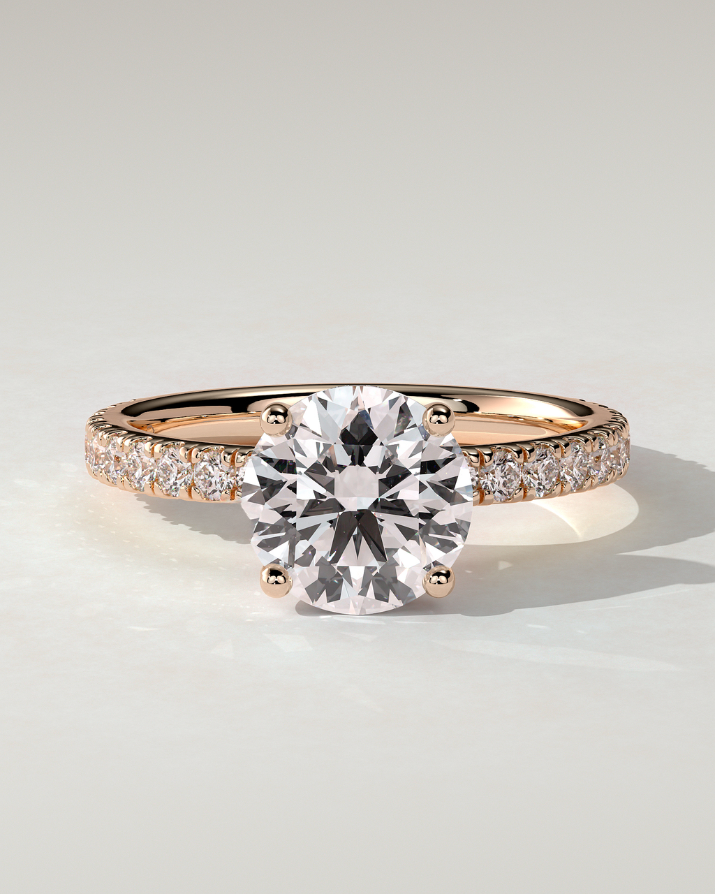 Charlie Solitaire Round Ring