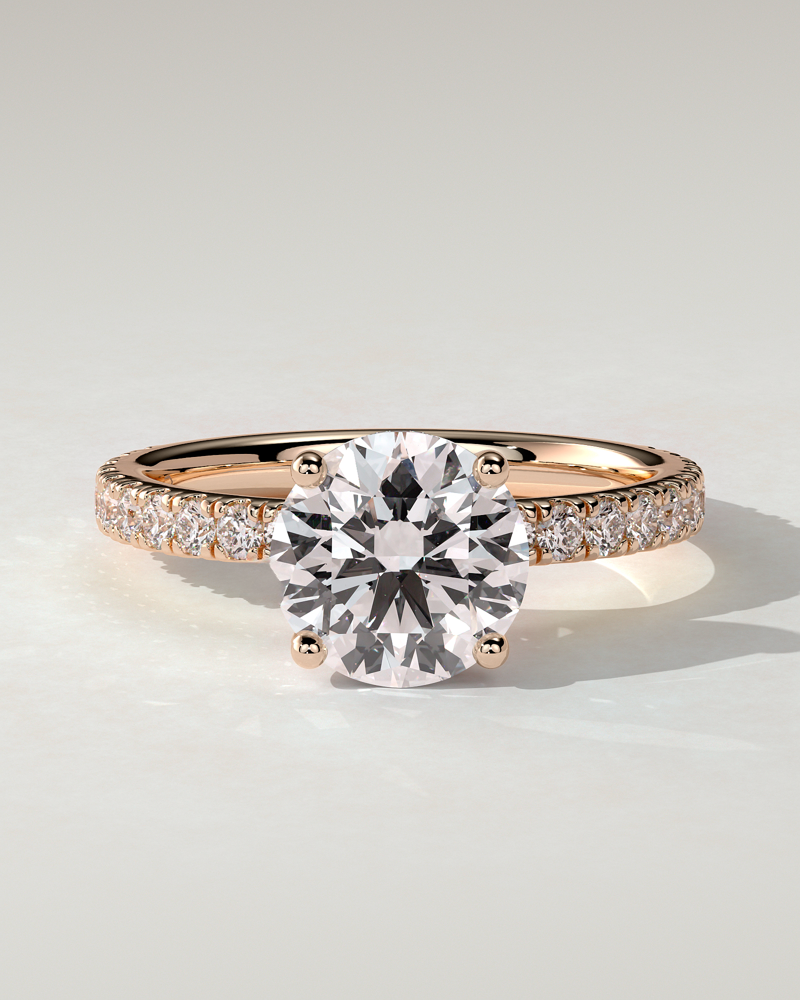Charlie Solitaire Round Ring