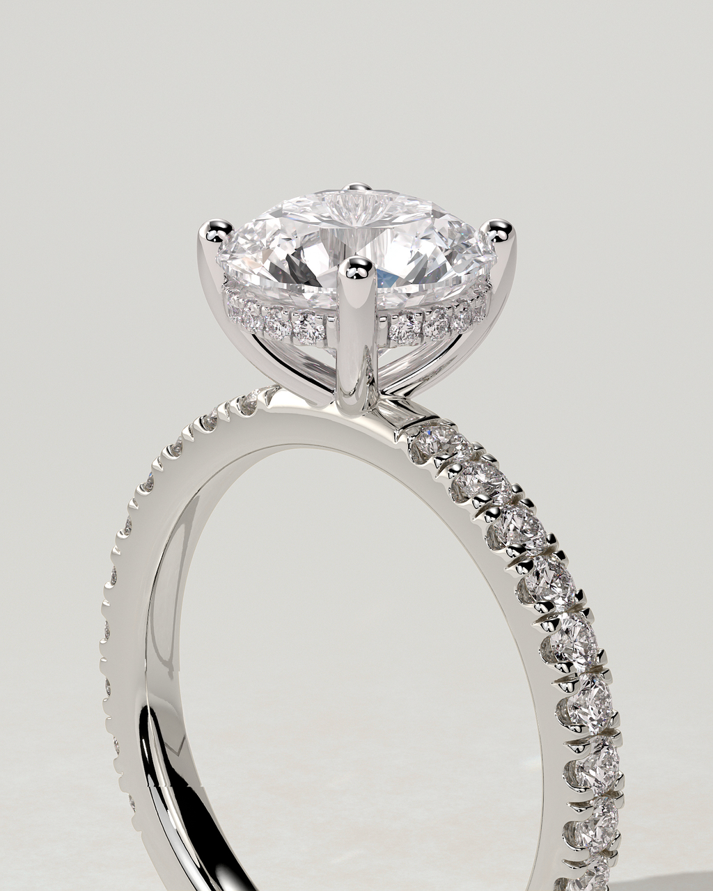Charlie Solitaire Round Ring