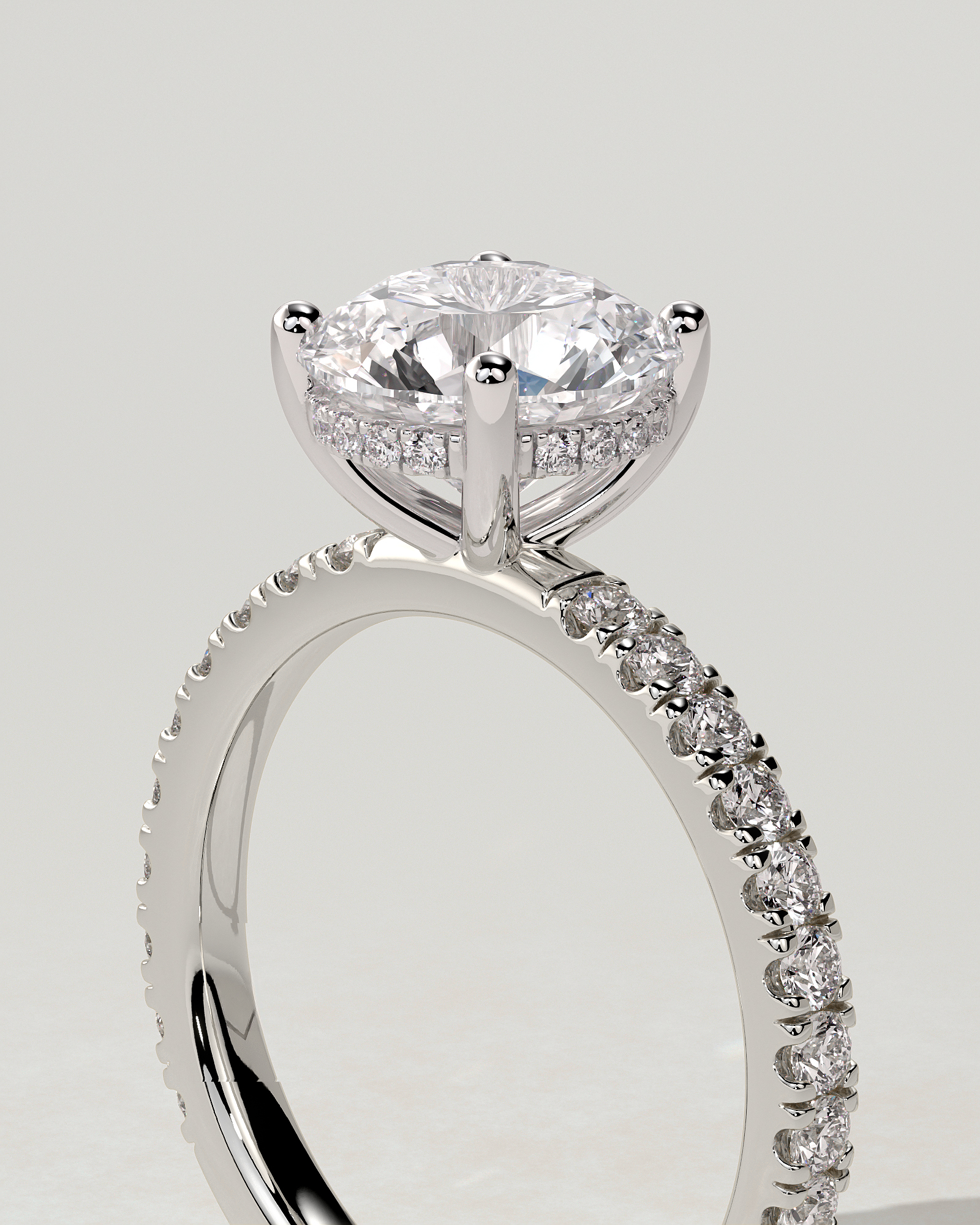 Charlie Solitaire Round Ring
