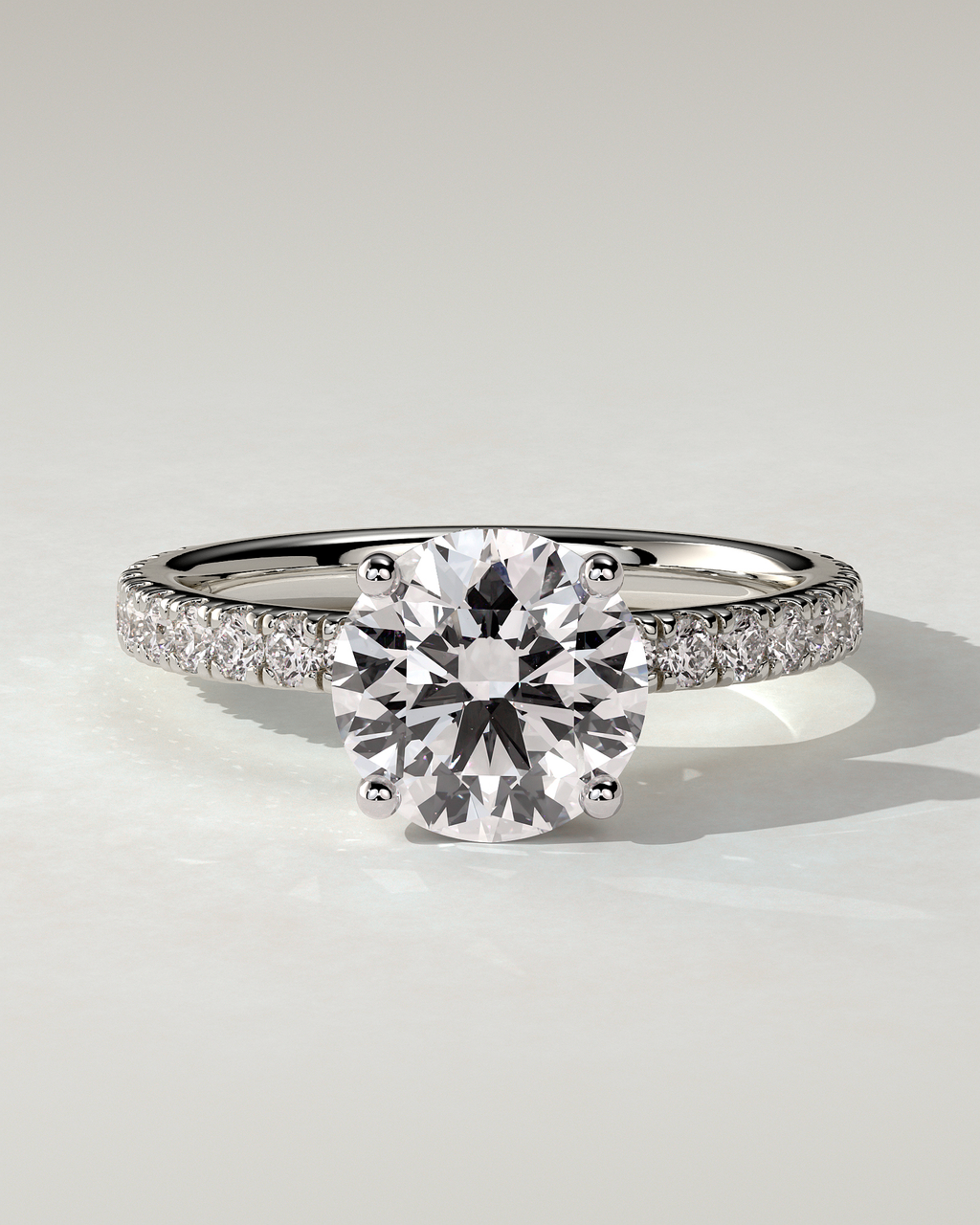 Charlie Solitaire Round Ring
