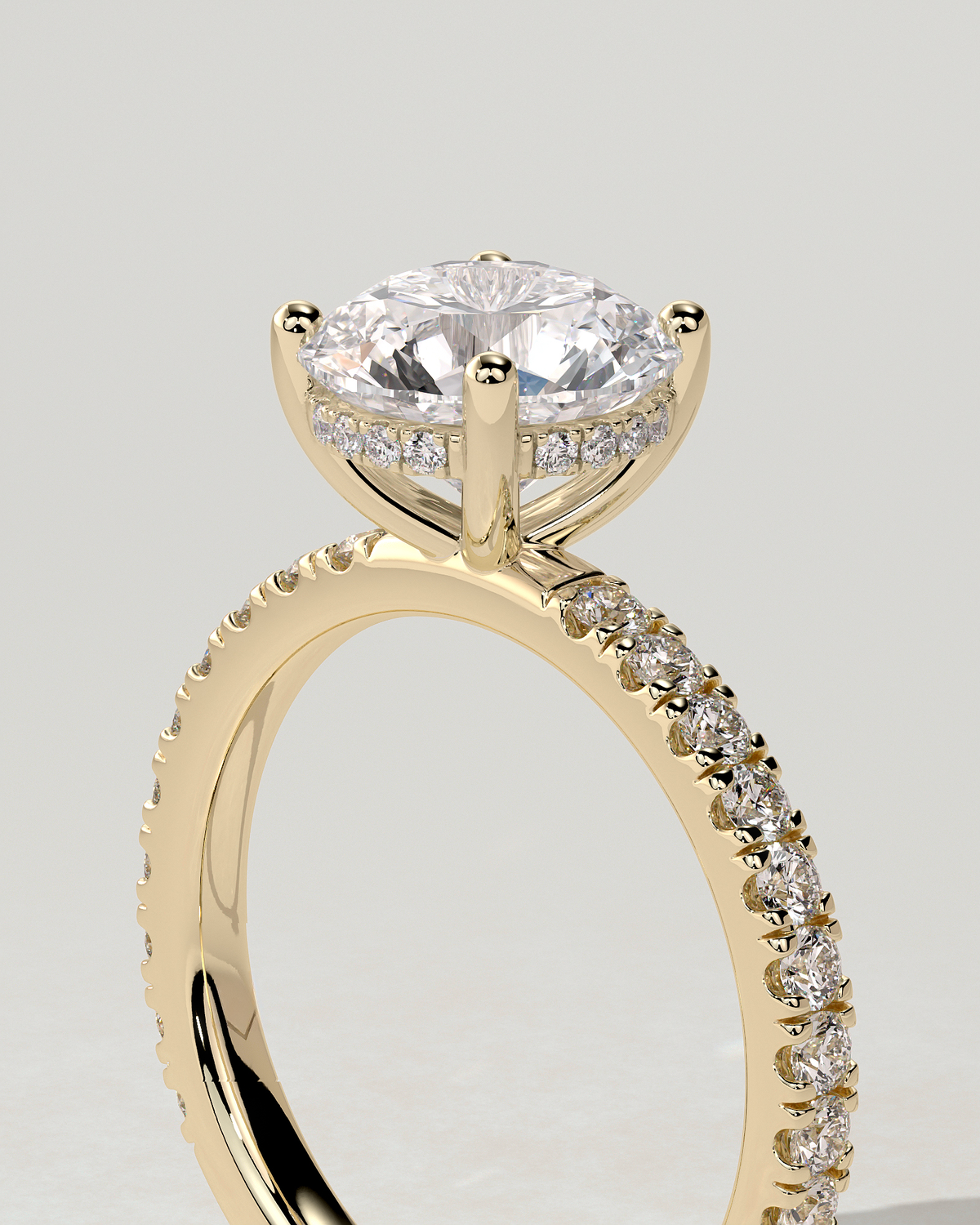 Charlie Solitaire Round Ring