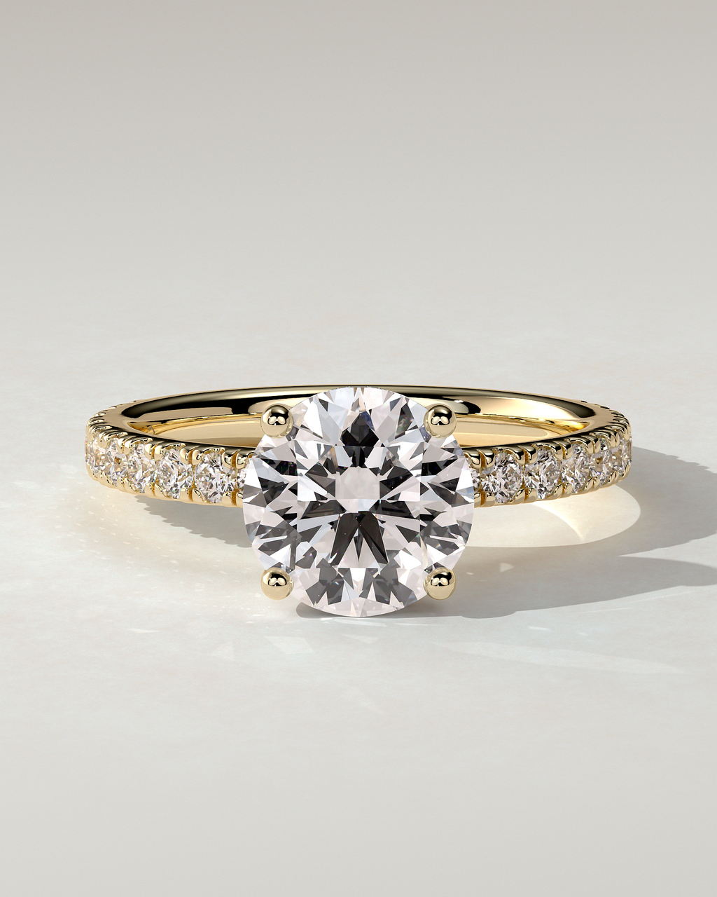 Charlie Solitaire Round Ring