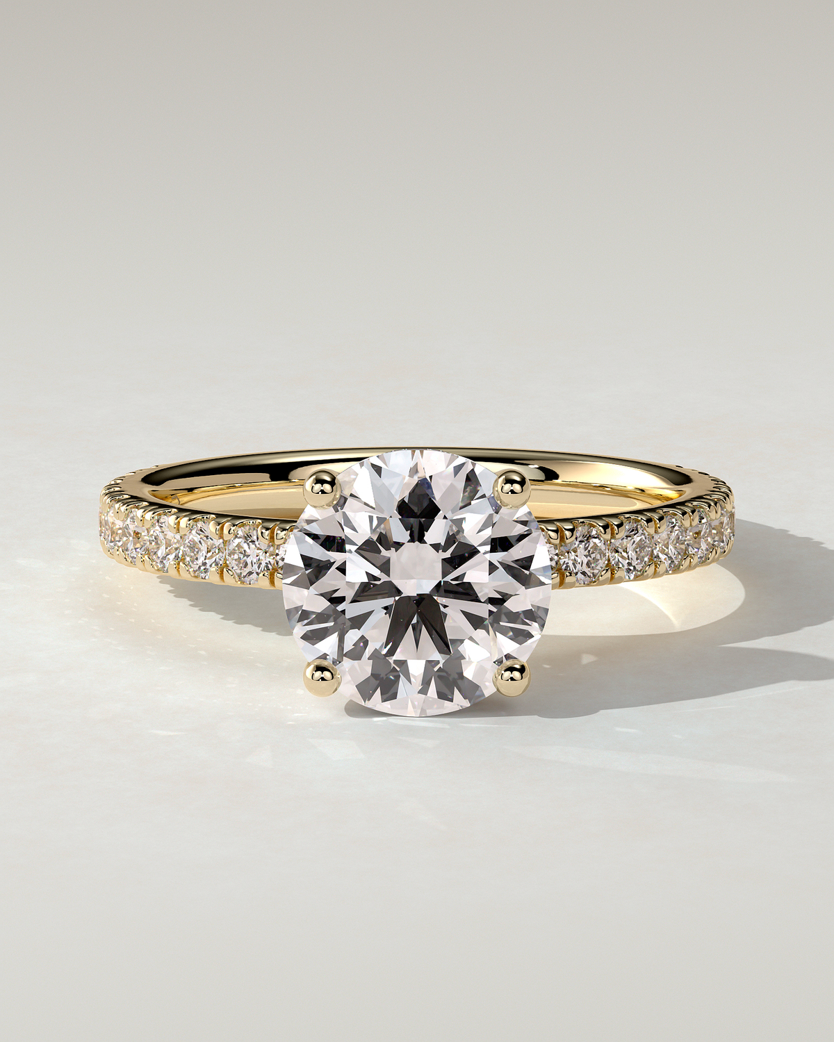 Charlie Solitaire Round Ring