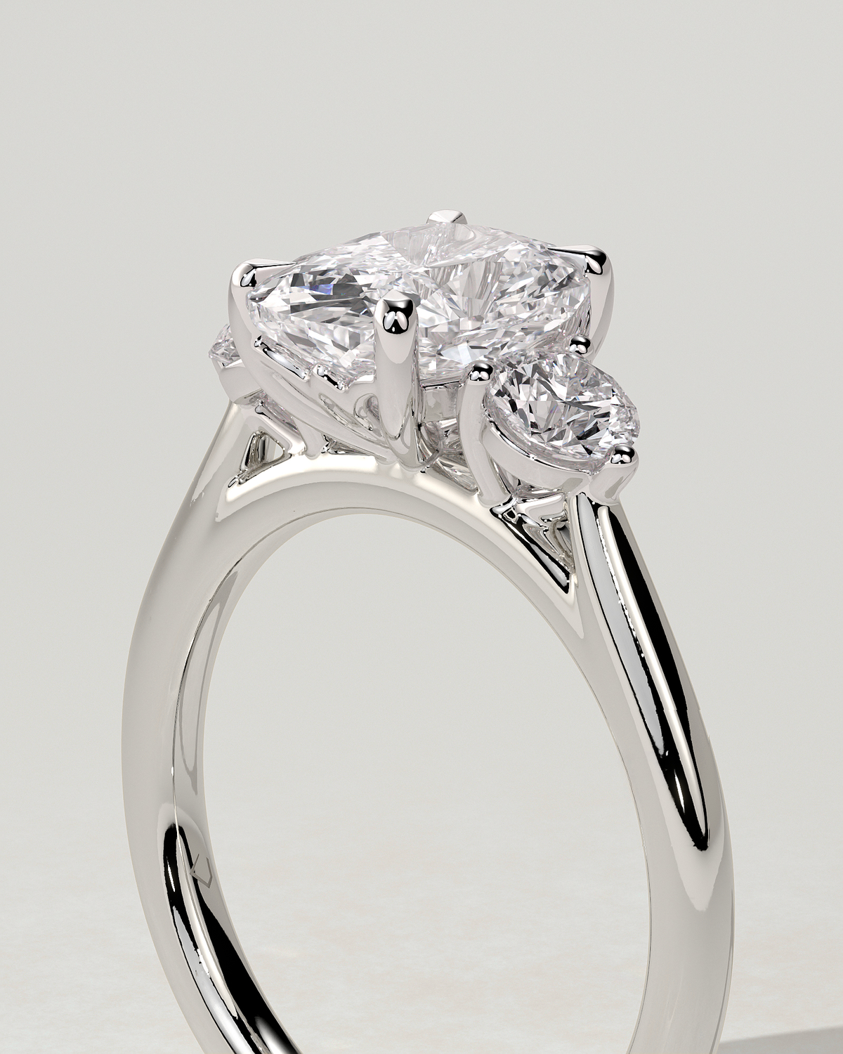 Charmaine Trilogy Cushion Ring