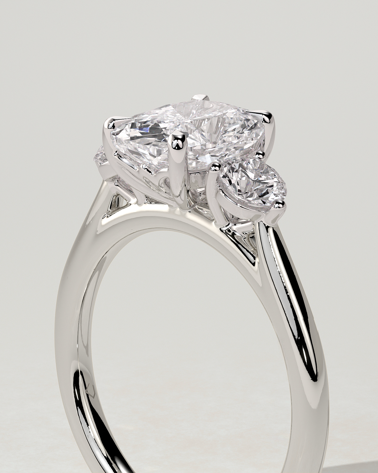 Charmaine Trilogy Cushion Ring
