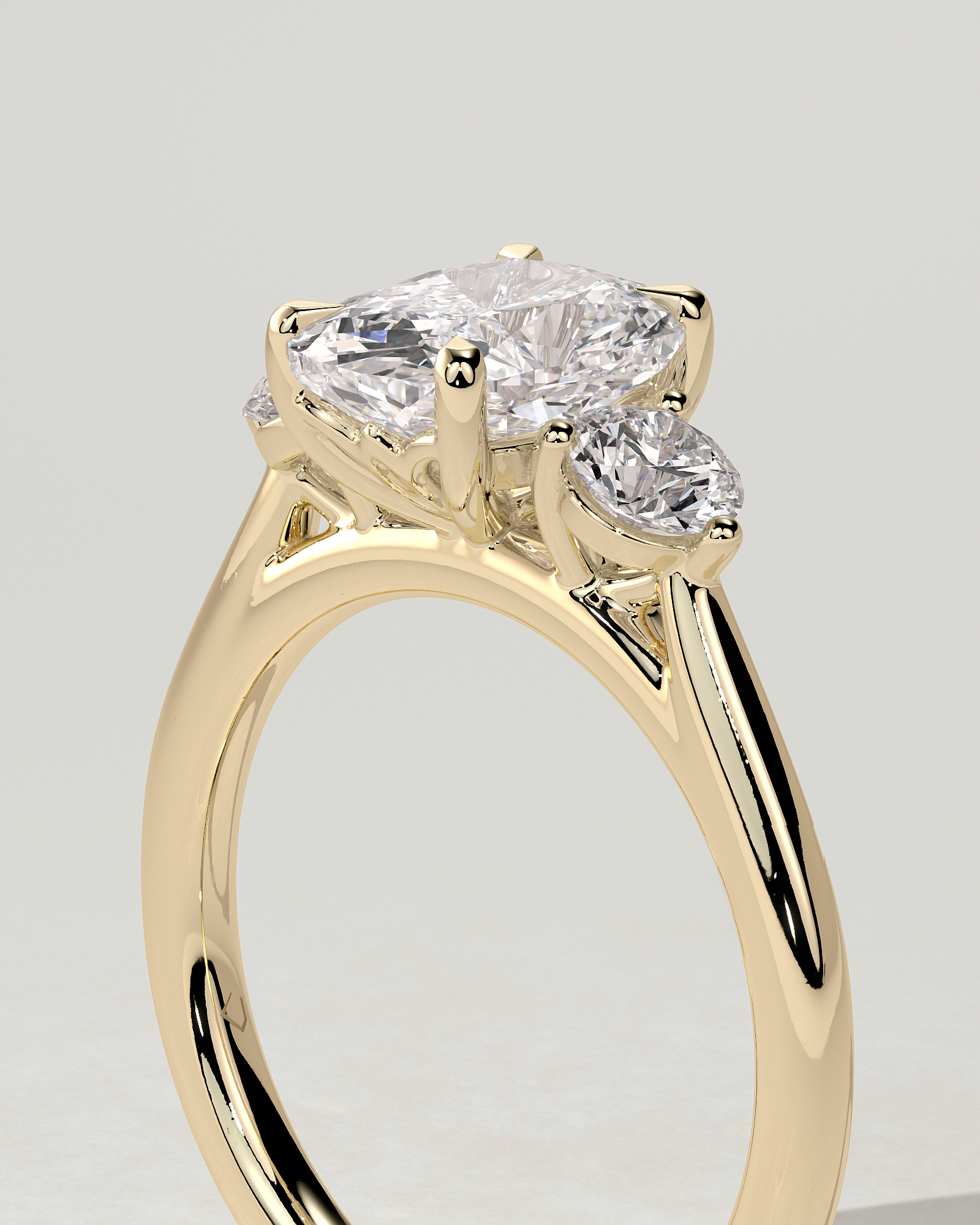 Charmaine Trilogy Cushion Ring