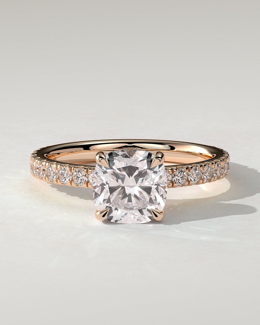 Claudia Solitaire Cushion Ring