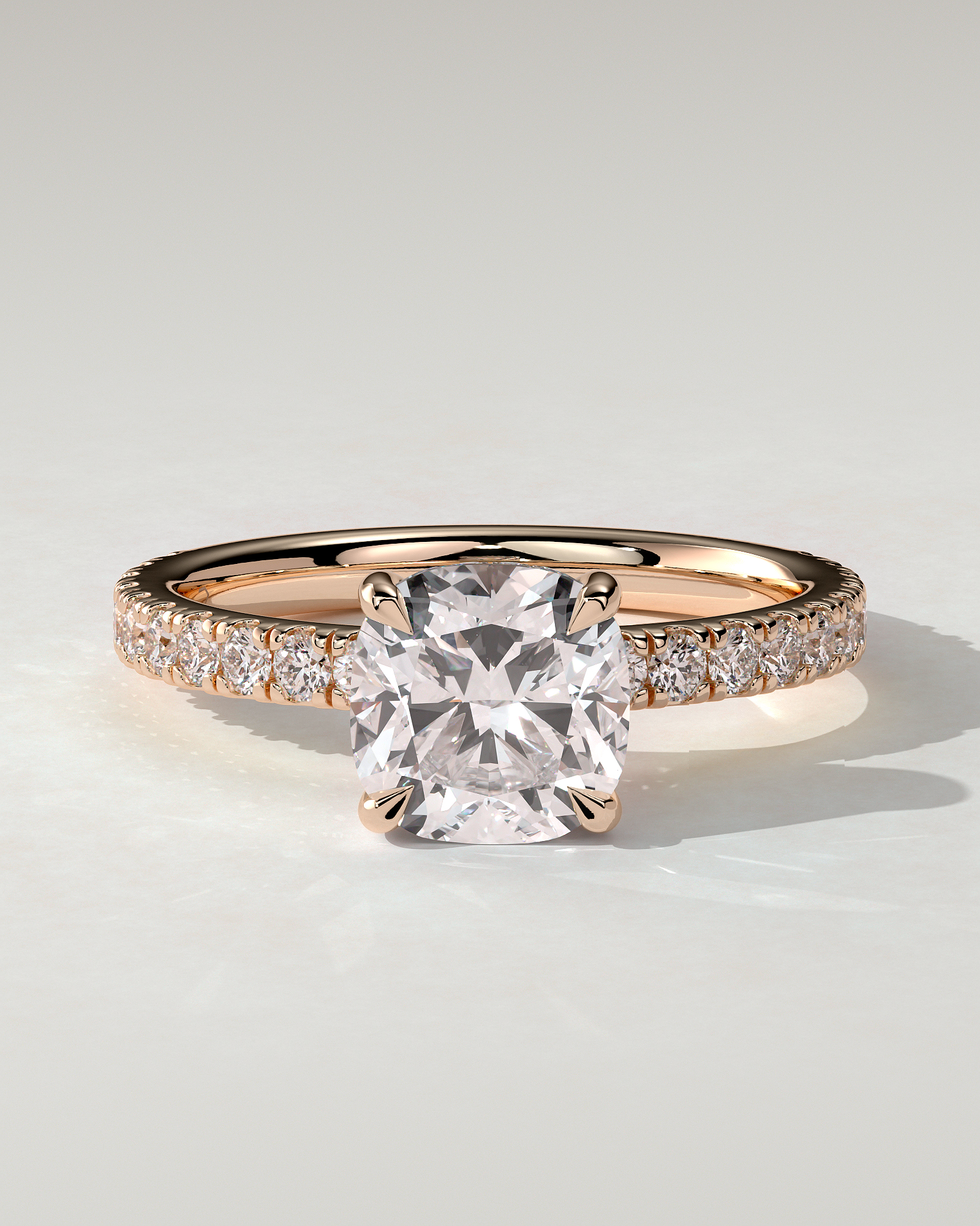 Claudia Solitaire Cushion Ring