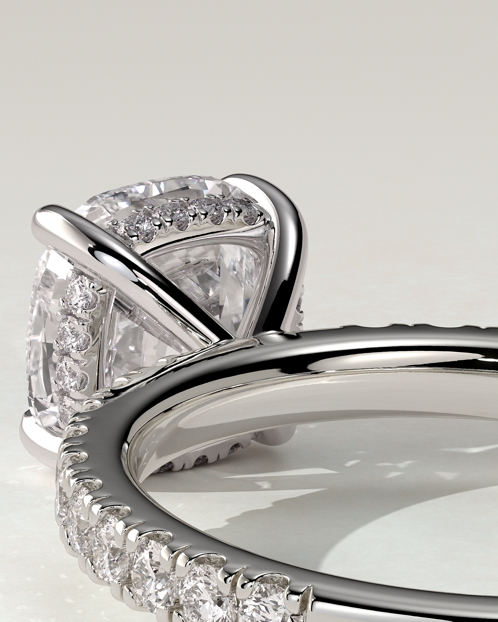 Claudia Solitaire Cushion Ring