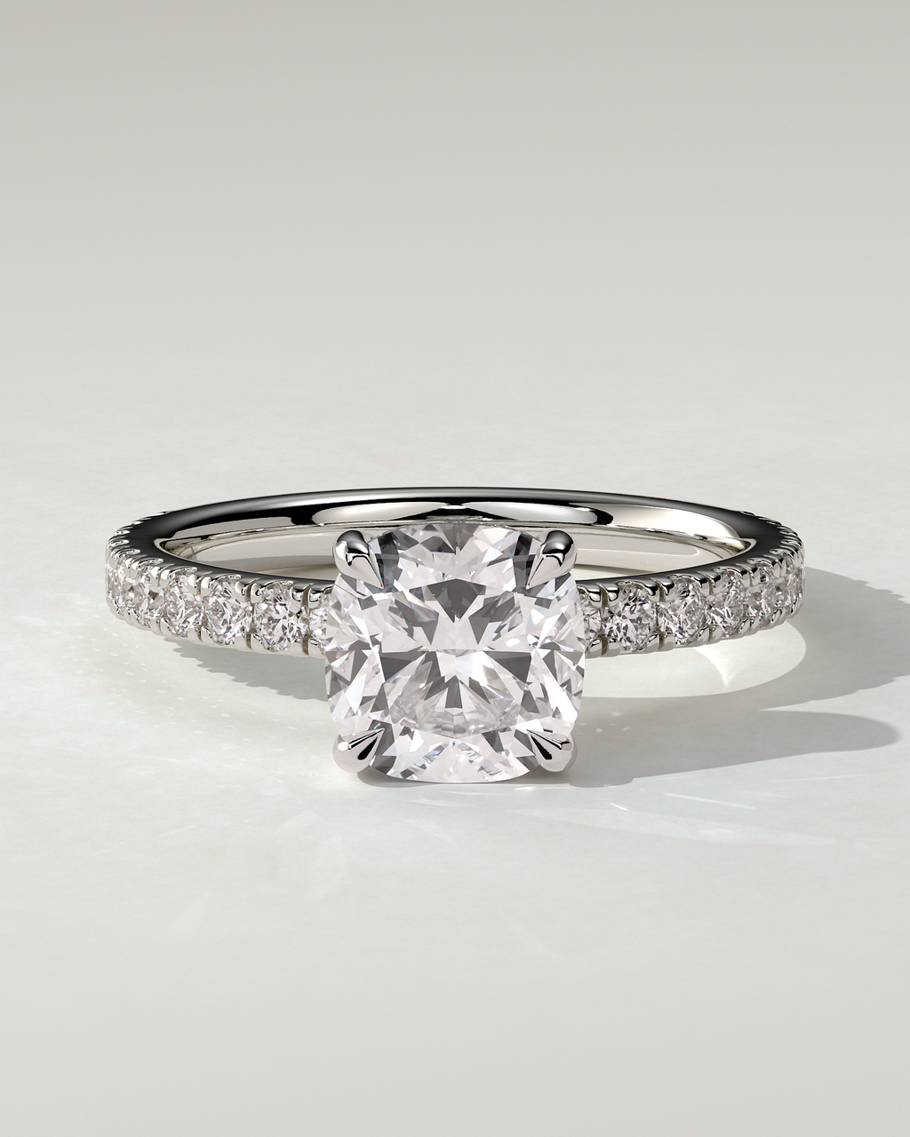 Claudia Solitaire Cushion Ring