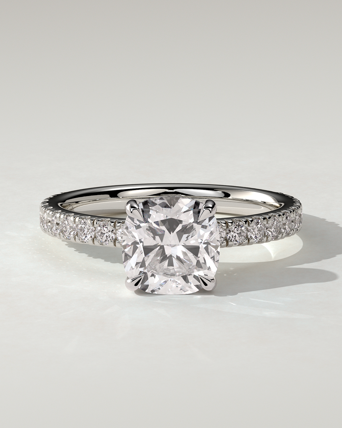 Claudia Solitaire Cushion Ring