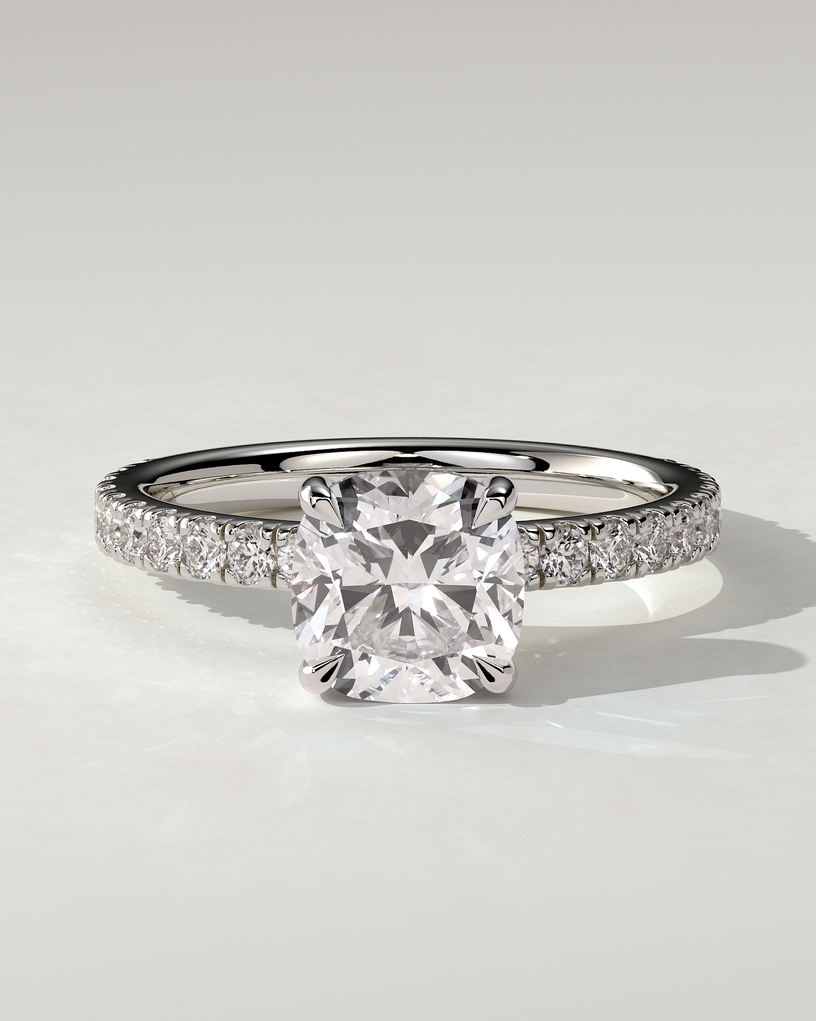 Claudia Solitaire Cushion Ring