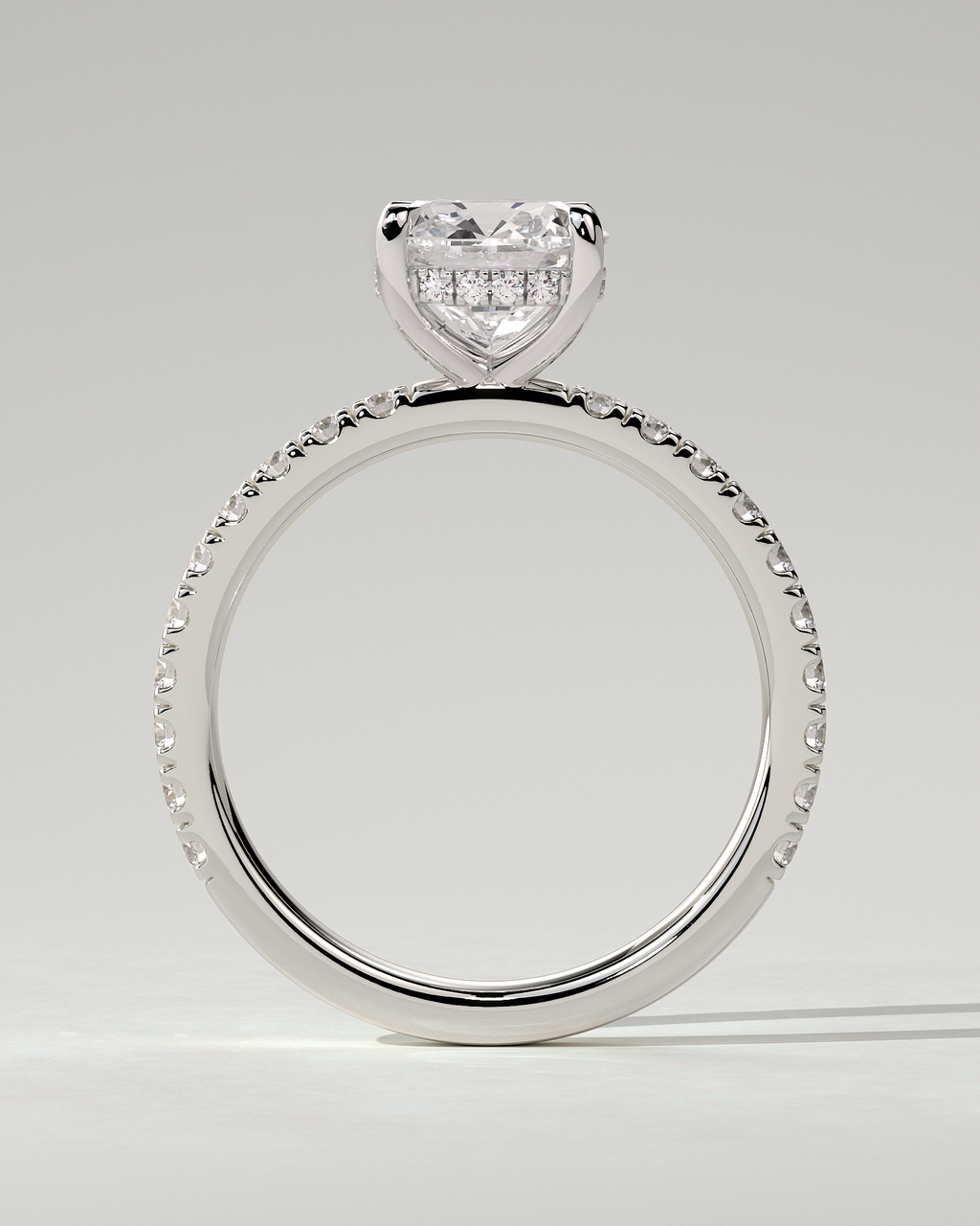 Claudia Solitaire Cushion Ring